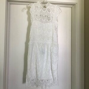 NWT Intimately Free People white lace dress with open back